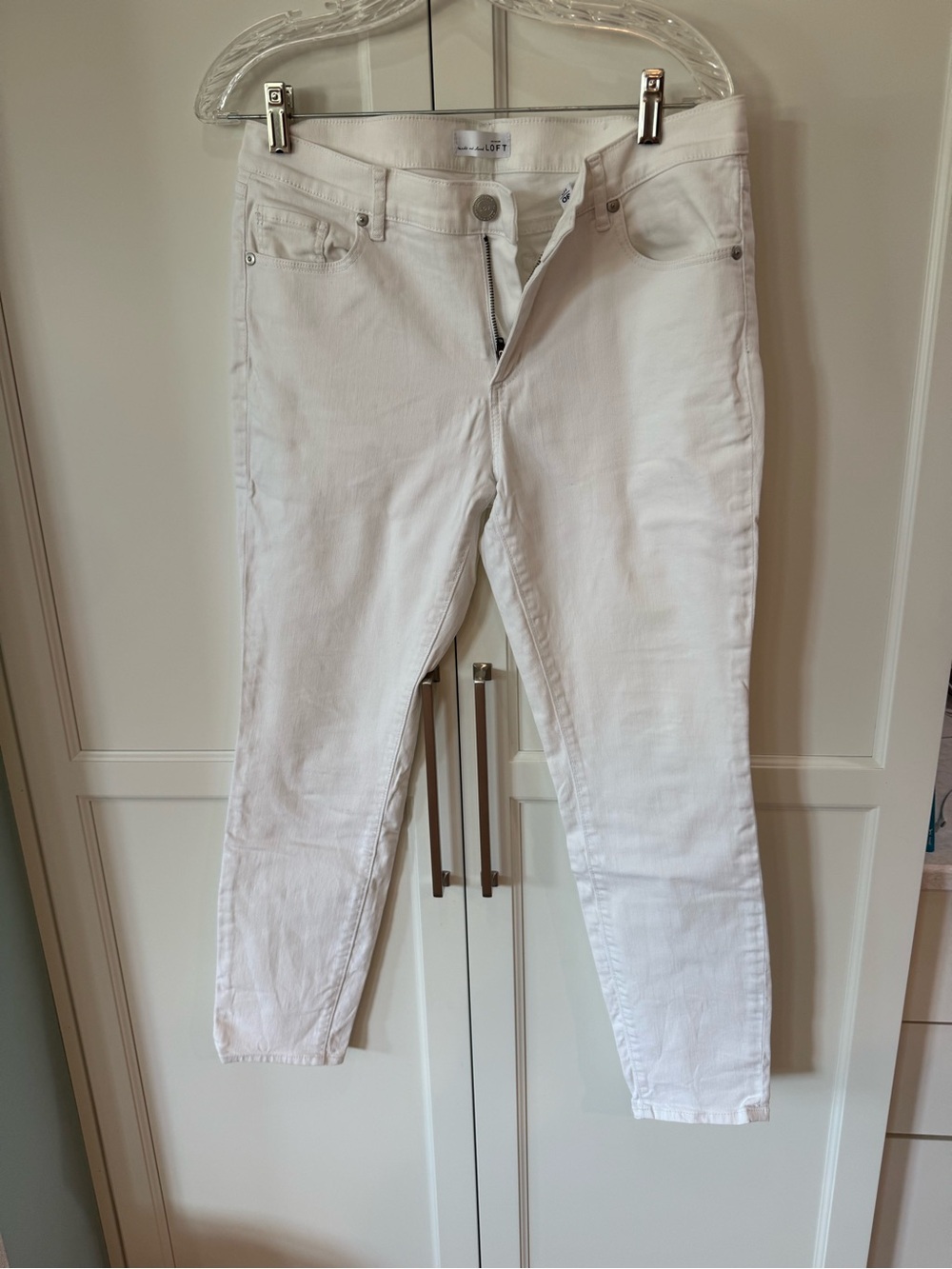 LOFT White Skinny Jeans